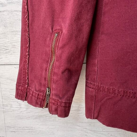 Hurley Jacket Womens Size Small Burgundy Winchester Woven Full Zip with Hood - Picture 5 of 16
